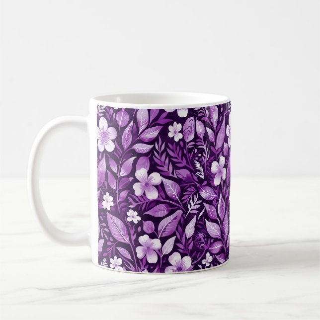 Violet Garden Symphony Ethereal Floral Heaven  Coffee Mug (Left)