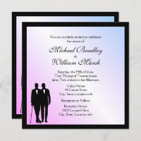 Violet Gay Wedding Invitation