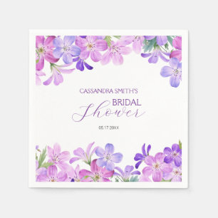 Violet Geranium Bridal Brunch Shower  Napkin