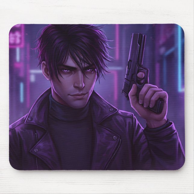 Violet Ghost Mouse Mat (Front)