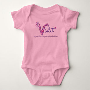 Violet girls name & meaning V monogram shirt