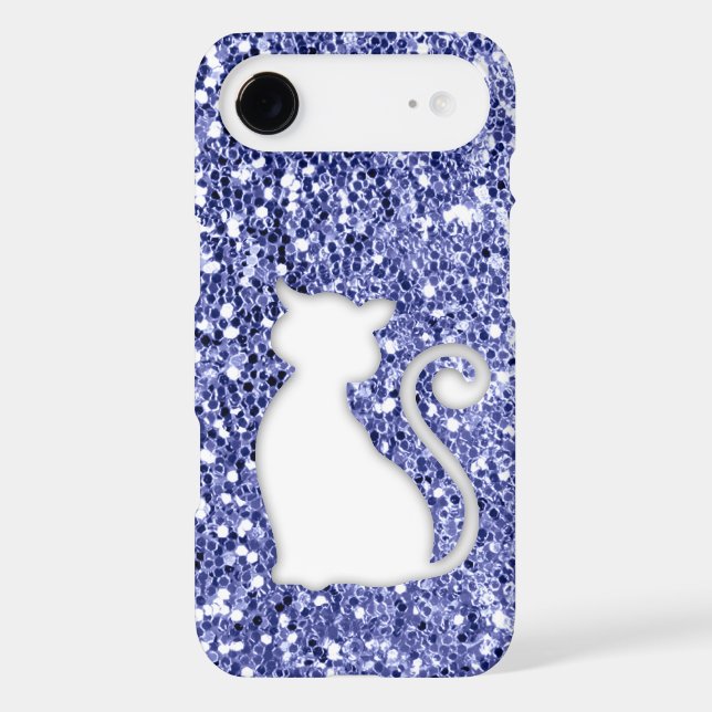 Violet Glitter Look Cat Case-Mate iPhone Case (Back)