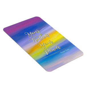 Violet & Golden Ray Abstract Magnet