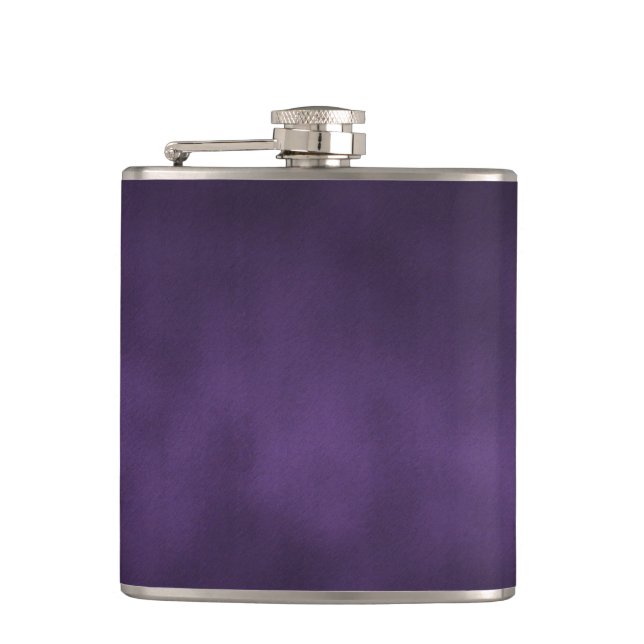 Violet Gothic Ombre Background Art Hip Flask (Front)