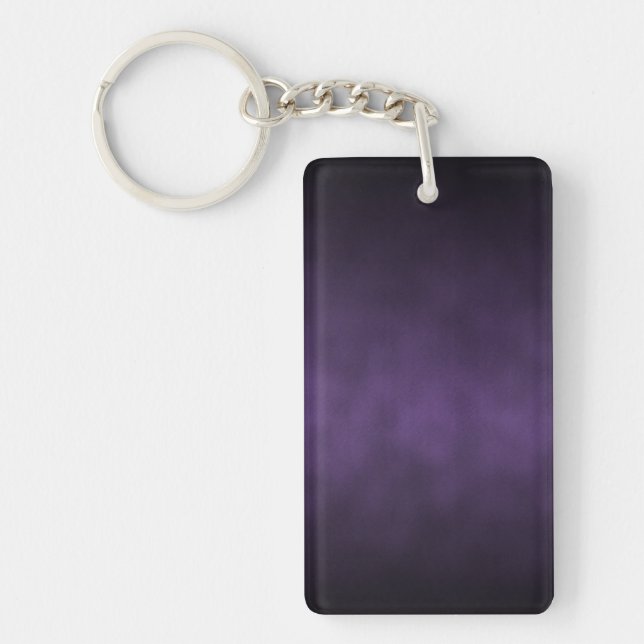 Violet Gothic Ombre Background Art Key Ring (Front)