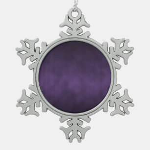 Violet Gothic Ombre Background Art Snowflake Pewter Christmas Ornament