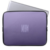 Violet Gradient custom monogram laptop sleeve