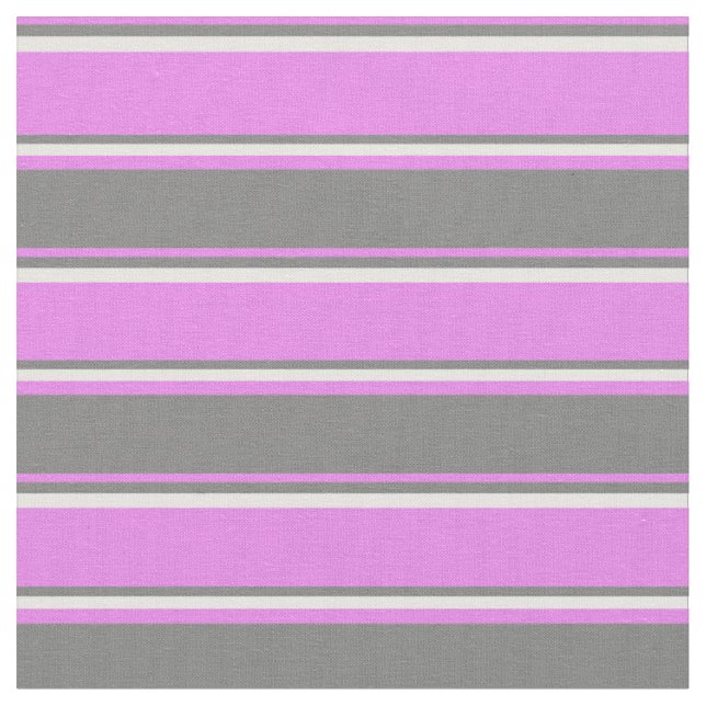 Violet, Grey, and White Coloured Stripes Fabric (Close Up)