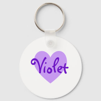 Violet Heart Key Ring