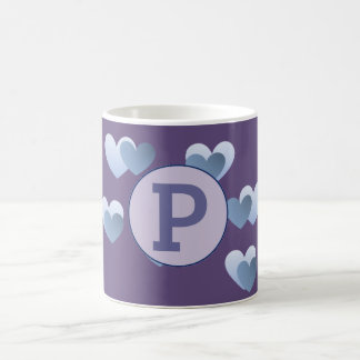 Violet Hearts Letter Mug