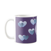 Violet Hearts Letter Mug