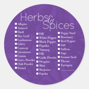Violet Herbs & Spices Label