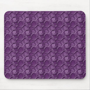 Violet Hexagons Pattern Mouse Mat