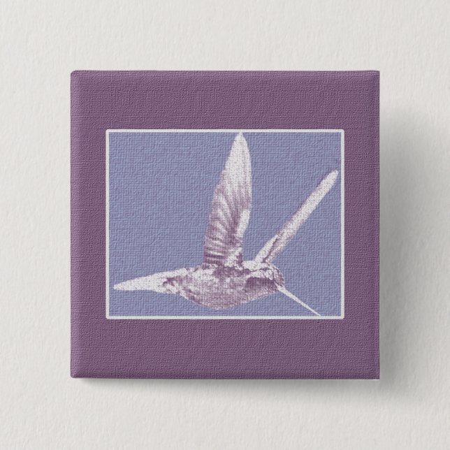 Violet Hummingbird Button (Front)