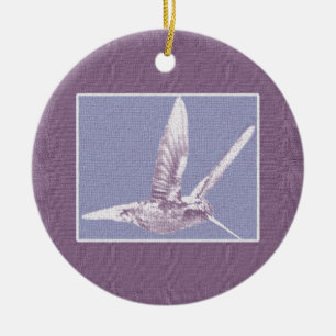 Violet Hummingbird Ornament
