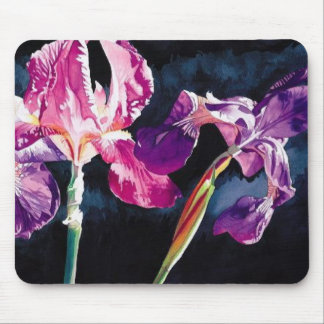 "Violet Iris" Floral by Paul Jackson Mouse Pad