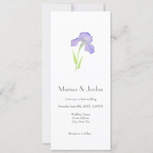 Violet Iris Invitation