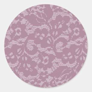 Violet lace classic round sticker
