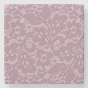 Violet lace stone coaster