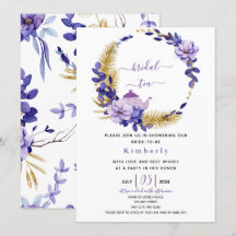 Violet Lavender & GoldFloral Bridal Tea