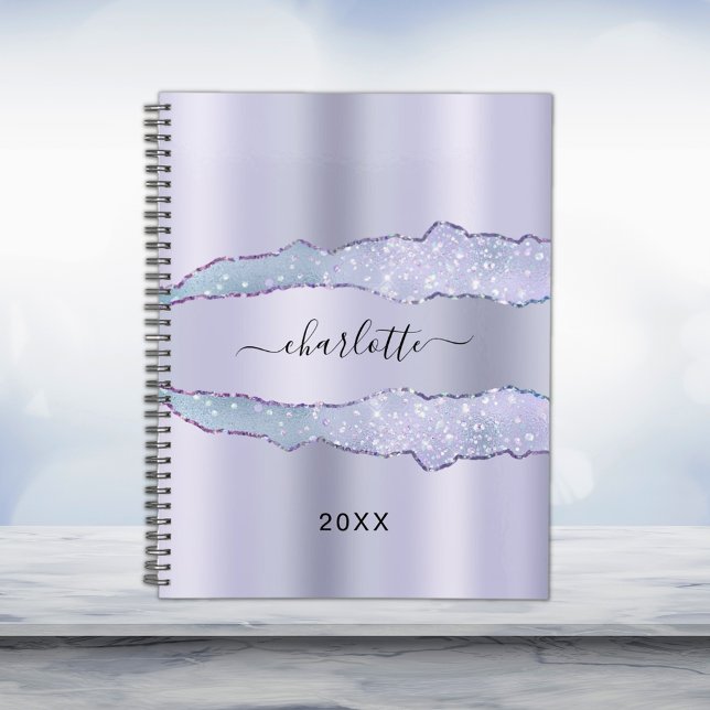 Violet lavender metal agate marble name 2023 planner (Creator Uploaded)
