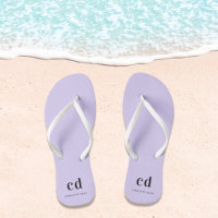 Violet lavender monogram initials name