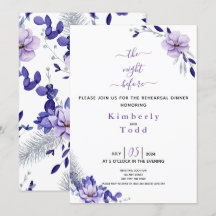Violet Lavender & Silver Floral Rehearsal Dinner I