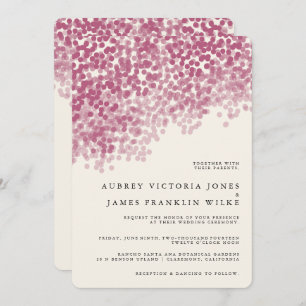 Violet Light Shower   Rustic Wedding Invitations