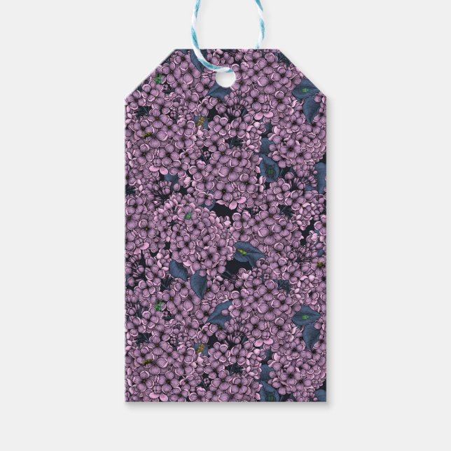 Violet Lilac garden Gift Tags (Front)