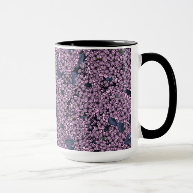 Violet Lilac garden Mug (Right)