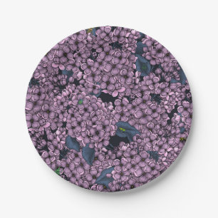 Violet Lilac garden Paper Plate