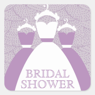Violet Lilac Purple Bridal Shower Envelope Seals