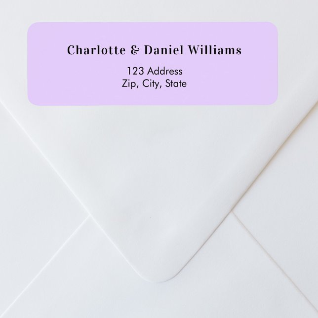 Violet minimalist return address (Creator Uploaded)
