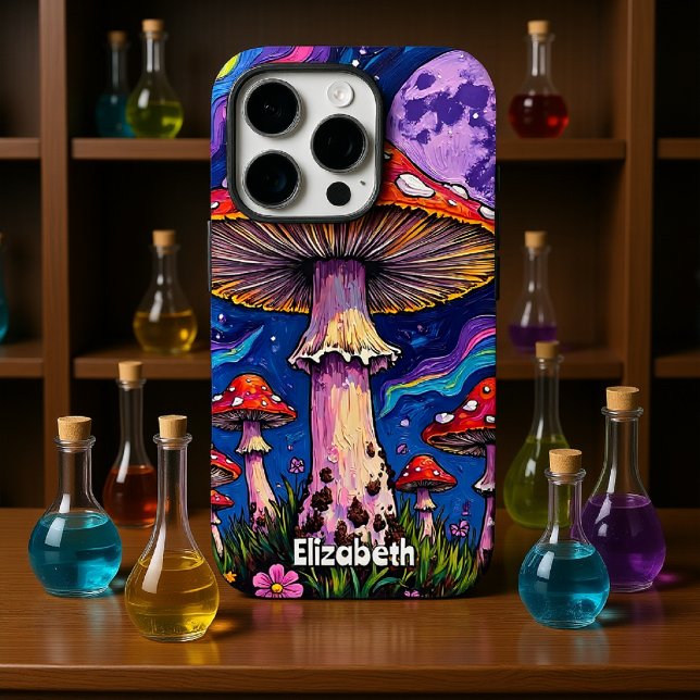 Violet Moonlit Mushrooms Case-Mate iPhone Case (Creator Uploaded)