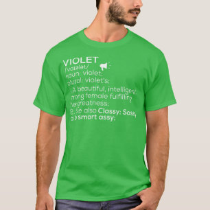 Violet Name Violet Definition Violet Female Name V T-Shirt