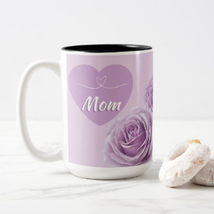 Violet Novalis Roses For Mum Two-Tone Coffee Mug