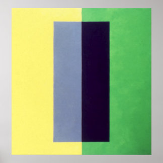 violet on yellow over green poster