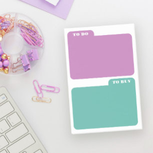 Violet & Opal Green To Do & To Buy Post-it Notes