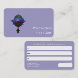 VIOLET ORACLE MYSTICAL LOTUS EMBLEM BUSINESS CARD