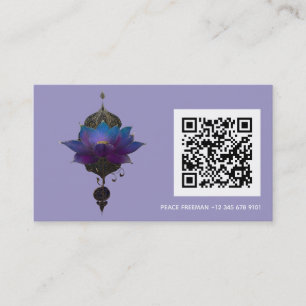 VIOLET ORACLE MYSTICAL LOTUS EMBLEM BUSINESS CARD