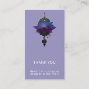 VIOLET ORACLE MYSTICAL LOTUS EMBLEM BUSINESS CARD