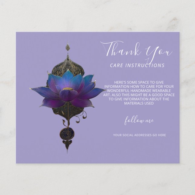 VIOLET ORACLE | MYSTICAL LOTUS EMBLEM FLYER (Front)