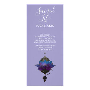 VIOLET ORACLE MYSTICAL LOTUS EMBLEM RACK CARD