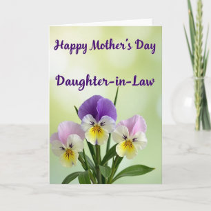 Violet Pansy Mothers Day Card