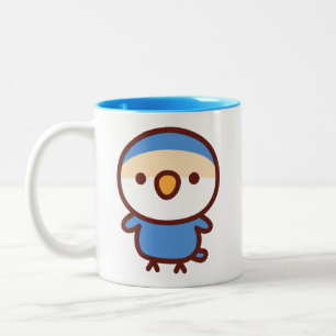 Violet Peach-faced lovebird Two-Tone Coffee Mug