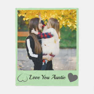 Violet Personalised Photo Gift for Her Aunt Fleece Blanket