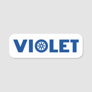 Violet Petrol Head Name Tag