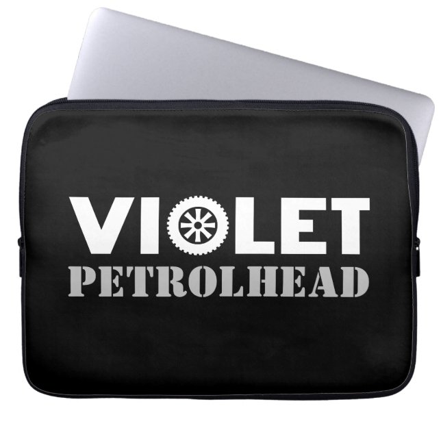 Violet Petrolhead Laptop Sleeve (Front)