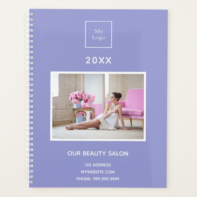 Violet photo business logo beauty salon planner (Front)