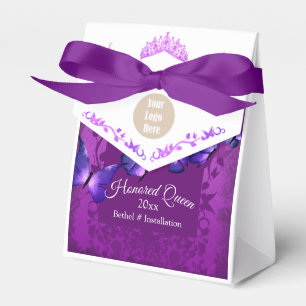 Violet Pink Berry Purple Butterfly Job's Daughters Favour Box